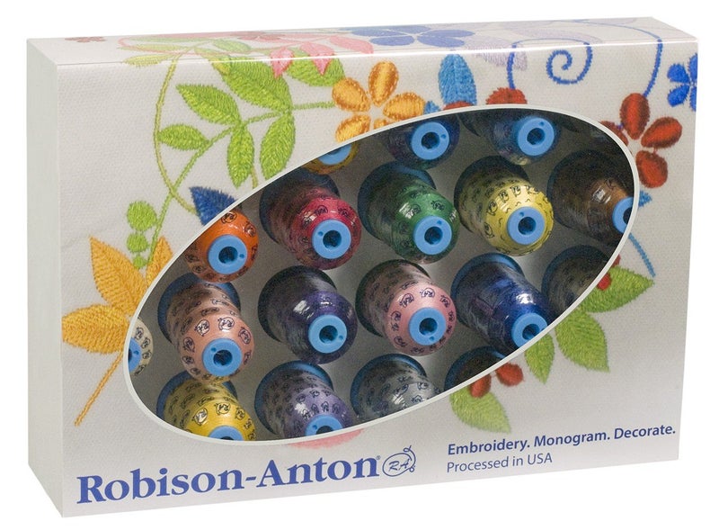Robison-Anton Polyester Embroidery Top 24 Colors Thread (Set of 24)
